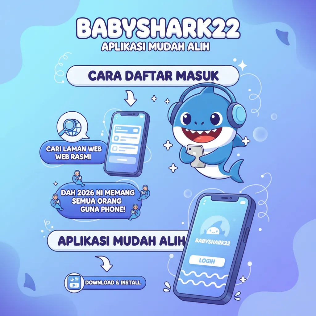 Cara Daftar Masuk Babyshark22 & Aplikasi Mudah Alih