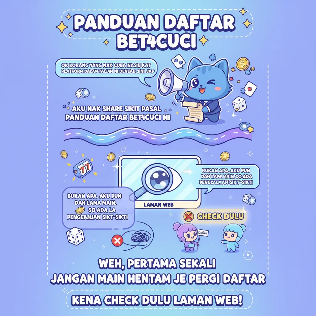 Panduan Daftar bet4cuci di Platform Kasino Dalam Talian
