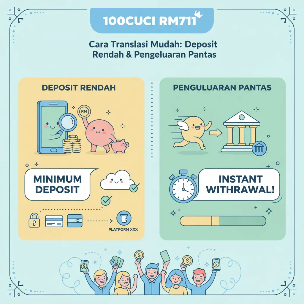 Cara Transaksi Deposit Rendah & Pengeluaran Pantas 100cuci rm711